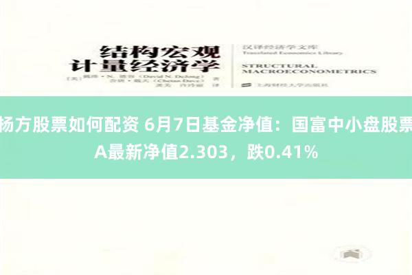 杨方股票如何配资 6月7日基金净值：国富中小盘股票A最新净值2.303，跌0.41%