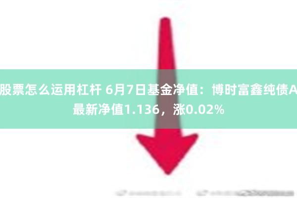 股票怎么运用杠杆 6月7日基金净值：博时富鑫纯债A最新净值1.136，涨0.02%