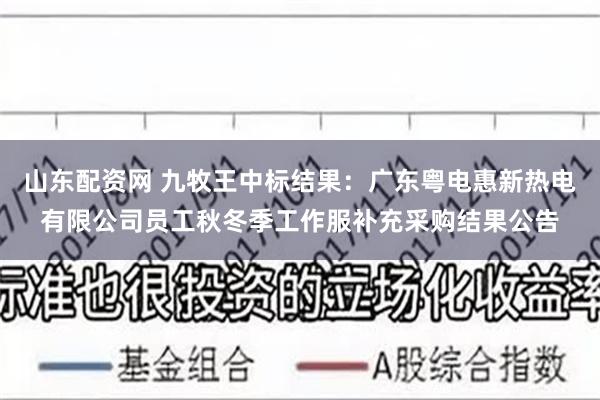 山东配资网 九牧王中标结果：广东粤电惠新热电有限公司员工秋冬季工作服补充采购结果公告